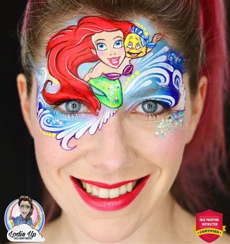 ariel face paint|real pictures of ariel.